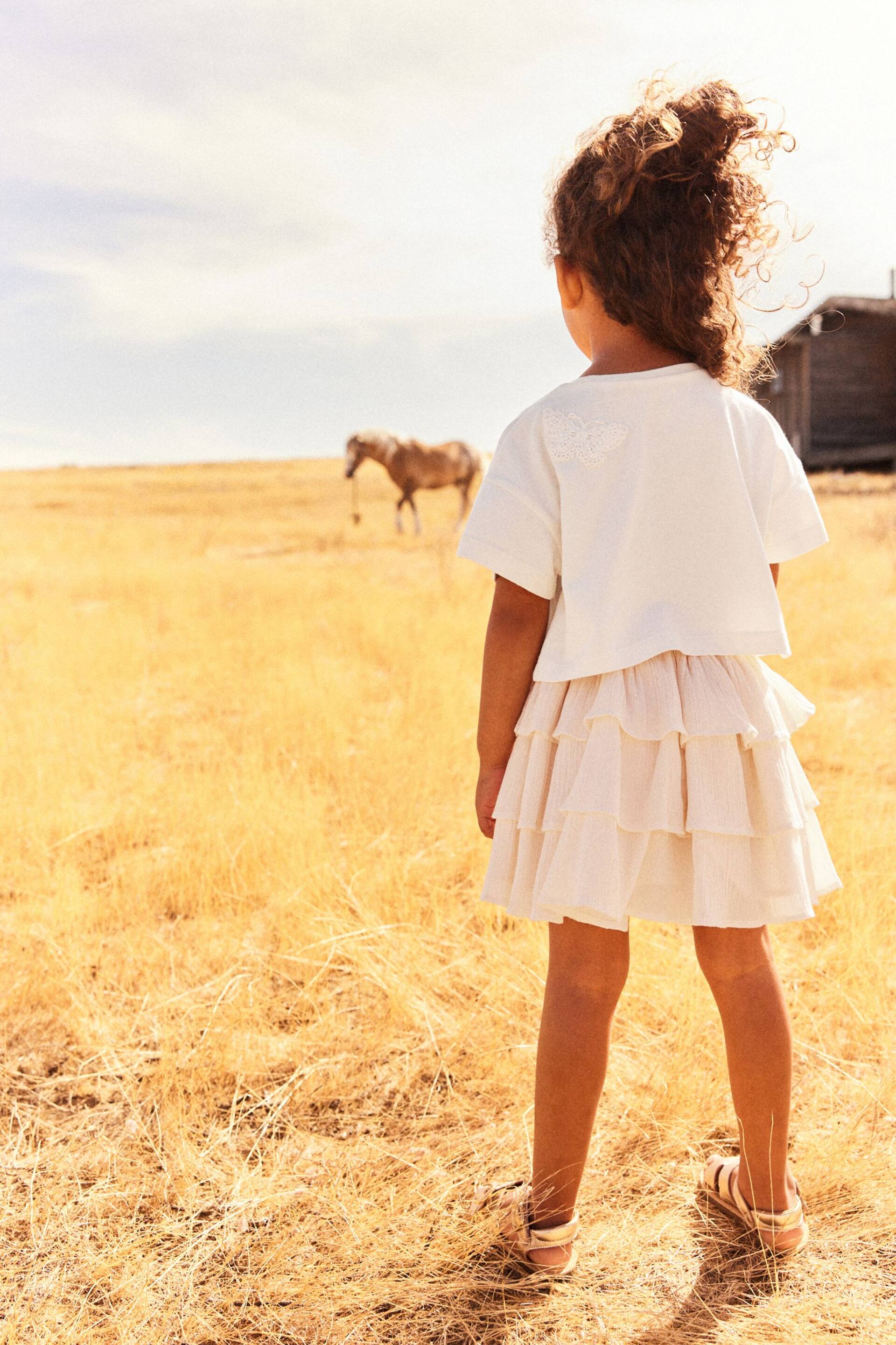 Cream Skirt & T-Shirt Set (3mths-7yrs) - Image 2 of 6