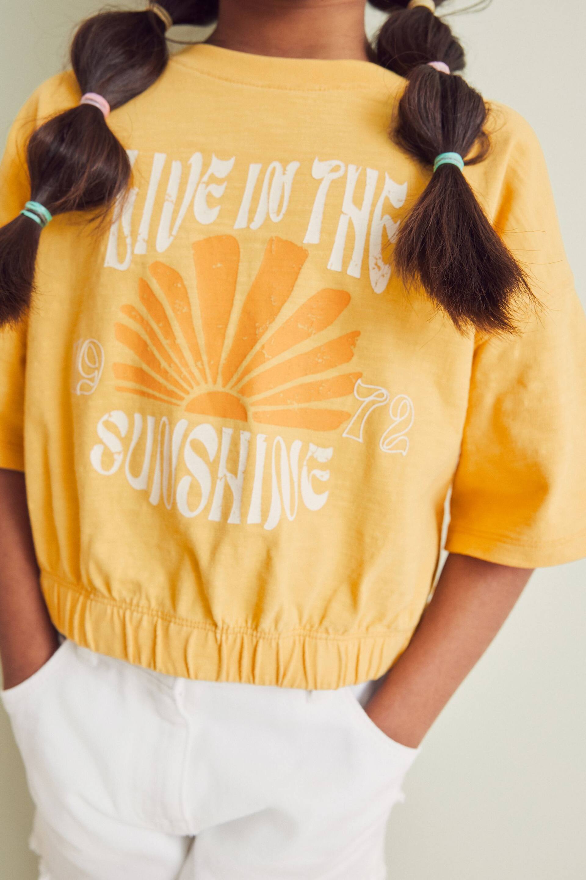 Yellow Sunshine Graphic Boxy T-Shirt (3-16yrs) - Image 5 of 8