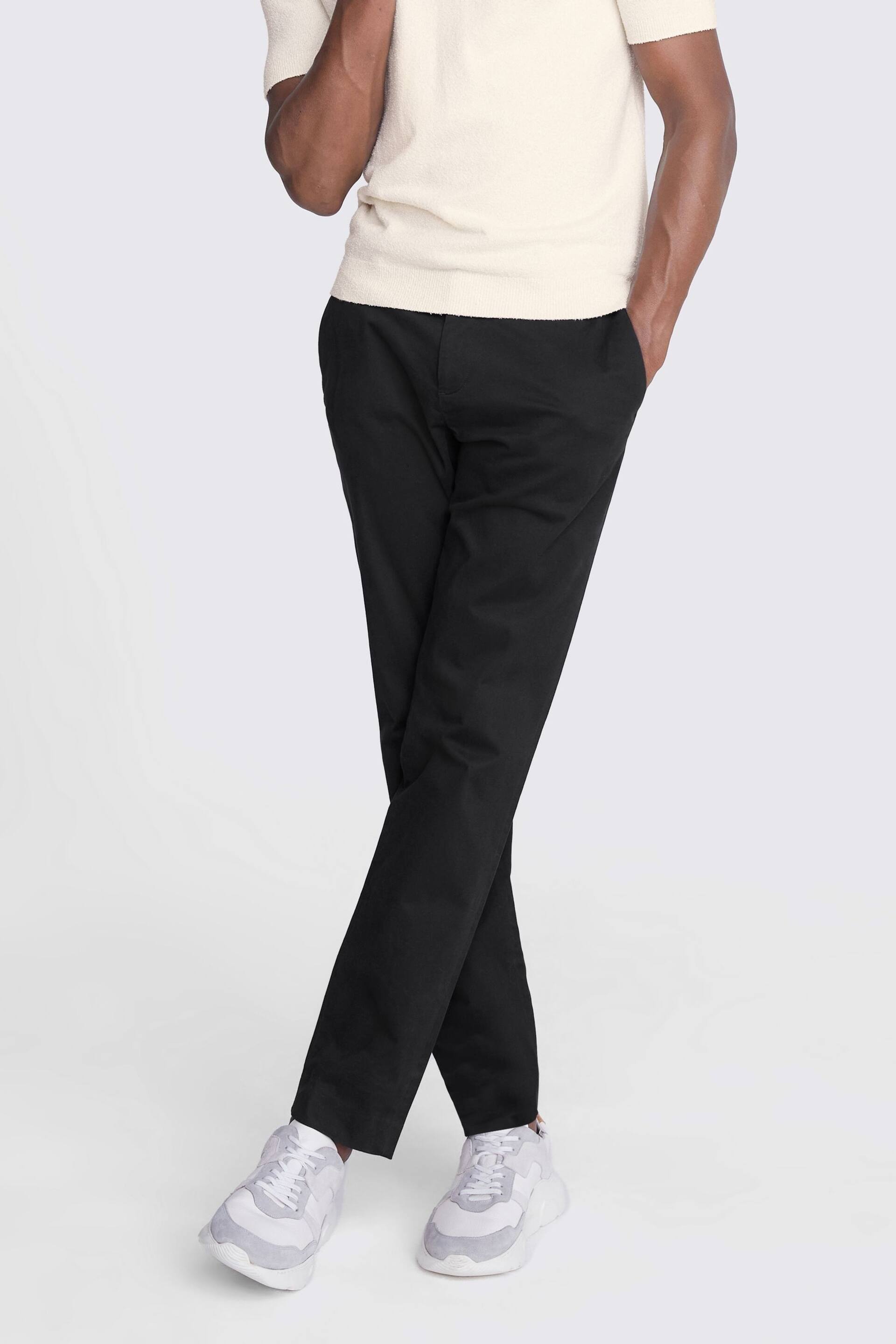 MOSS Black Slim Chino Trousers - Image 1 of 3