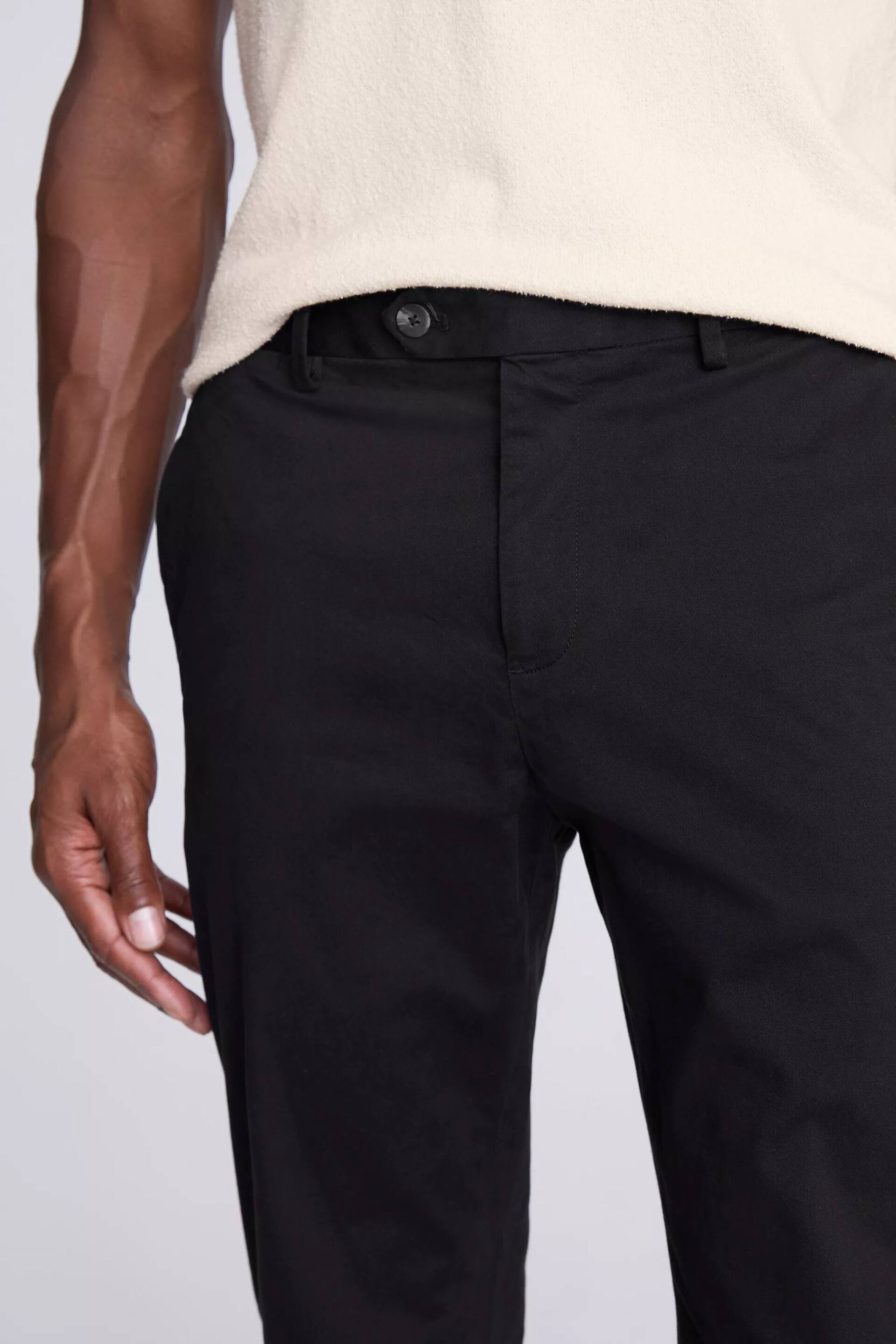 MOSS Black Slim Chino Trousers - Image 3 of 3