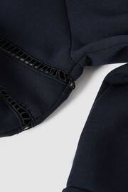 Reiss Navy Clea Junior Jersey Puff Sleeve Mini Dress - Image 6 of 7