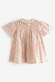 Pink Ditsy Shirred Cotton Dress (3mths-7yrs) - Image 5 of 6