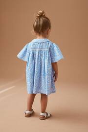 Blue Ditsy Shirred Cotton Dress (3mths-7yrs) - Image 2 of 7