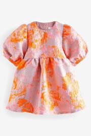 Pink/Orange Floral Jacquard Prom Dress (12mths-10yrs) - Image 6 of 8