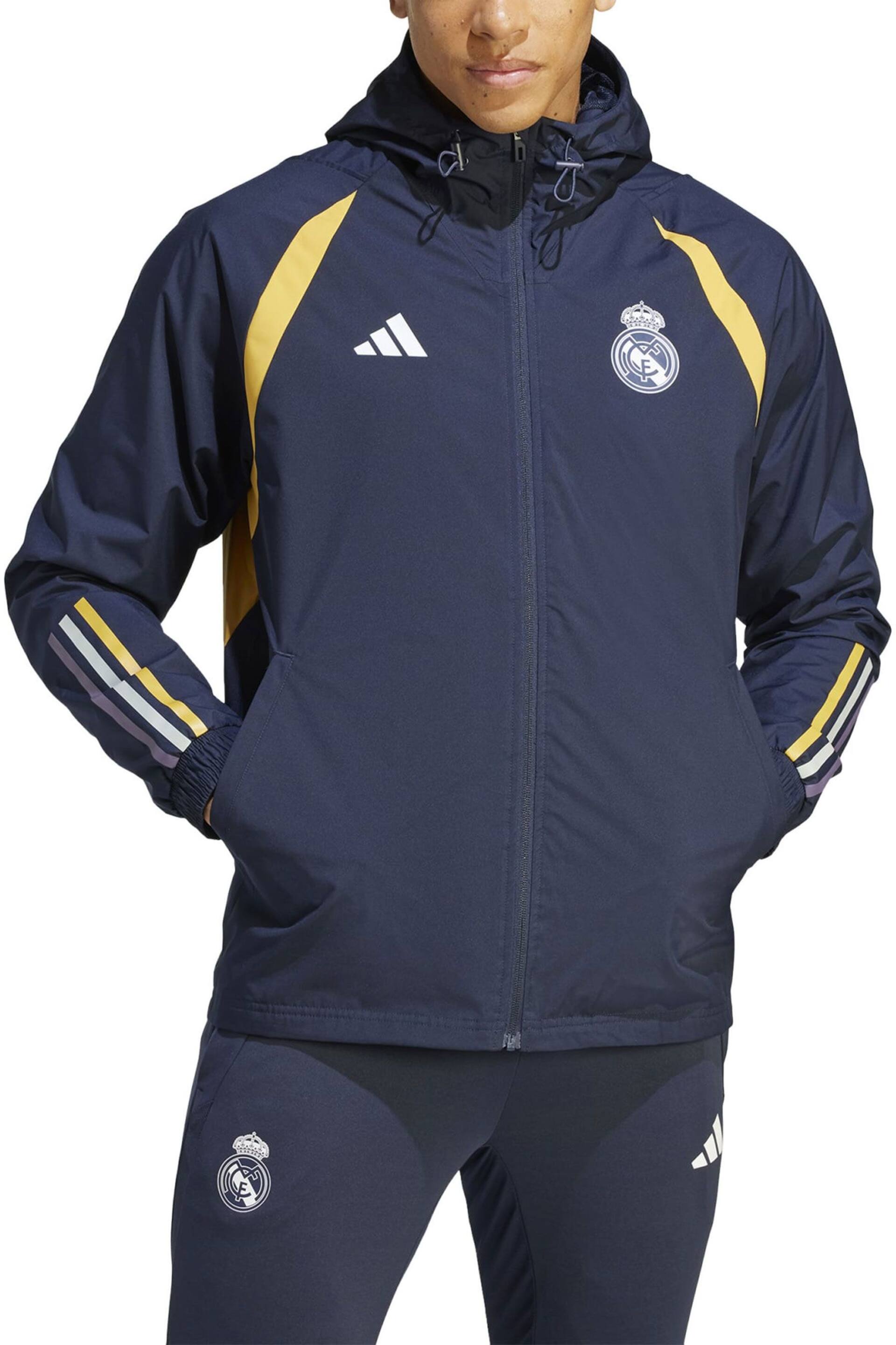 adidas Blue Real Madrid Training All-Weather Jacket - Image 1 of 3