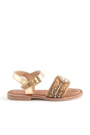 Gold Beaded Leather Occasion Sandals - Image 2 of 6