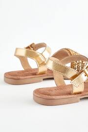 Gold Beaded Leather Occasion Sandals - Image 6 of 6
