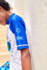 Cobalt Football Short Sleeve Sunsafe Rash Vest (1.5-16yrs) - Image 3 of 8