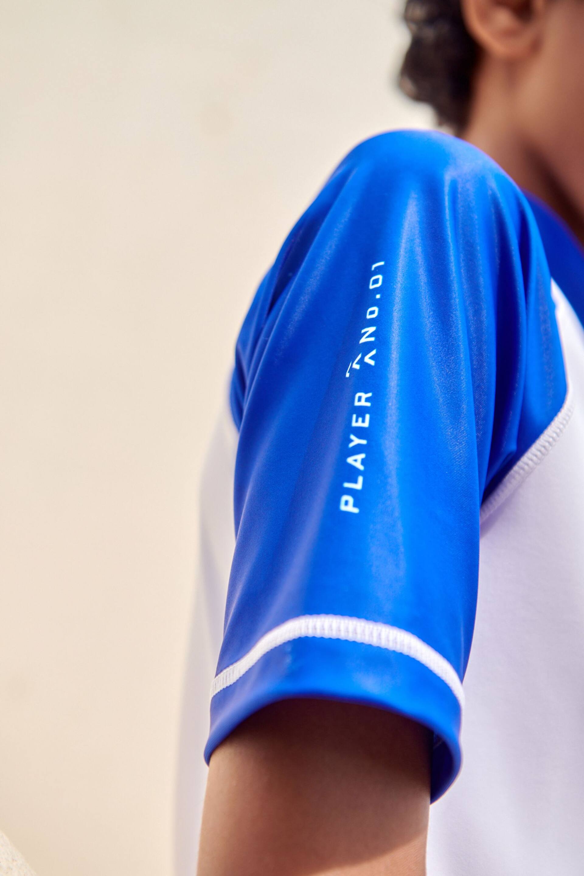 Cobalt Football Short Sleeve Sunsafe Rash Vest (1.5-16yrs) - Image 4 of 8