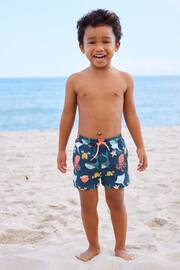 Navy Printed Swim Shorts (3mths-7yrs) - Image 1 of 6