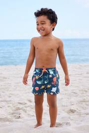 Navy Printed Swim Shorts (3mths-7yrs) - Image 2 of 6