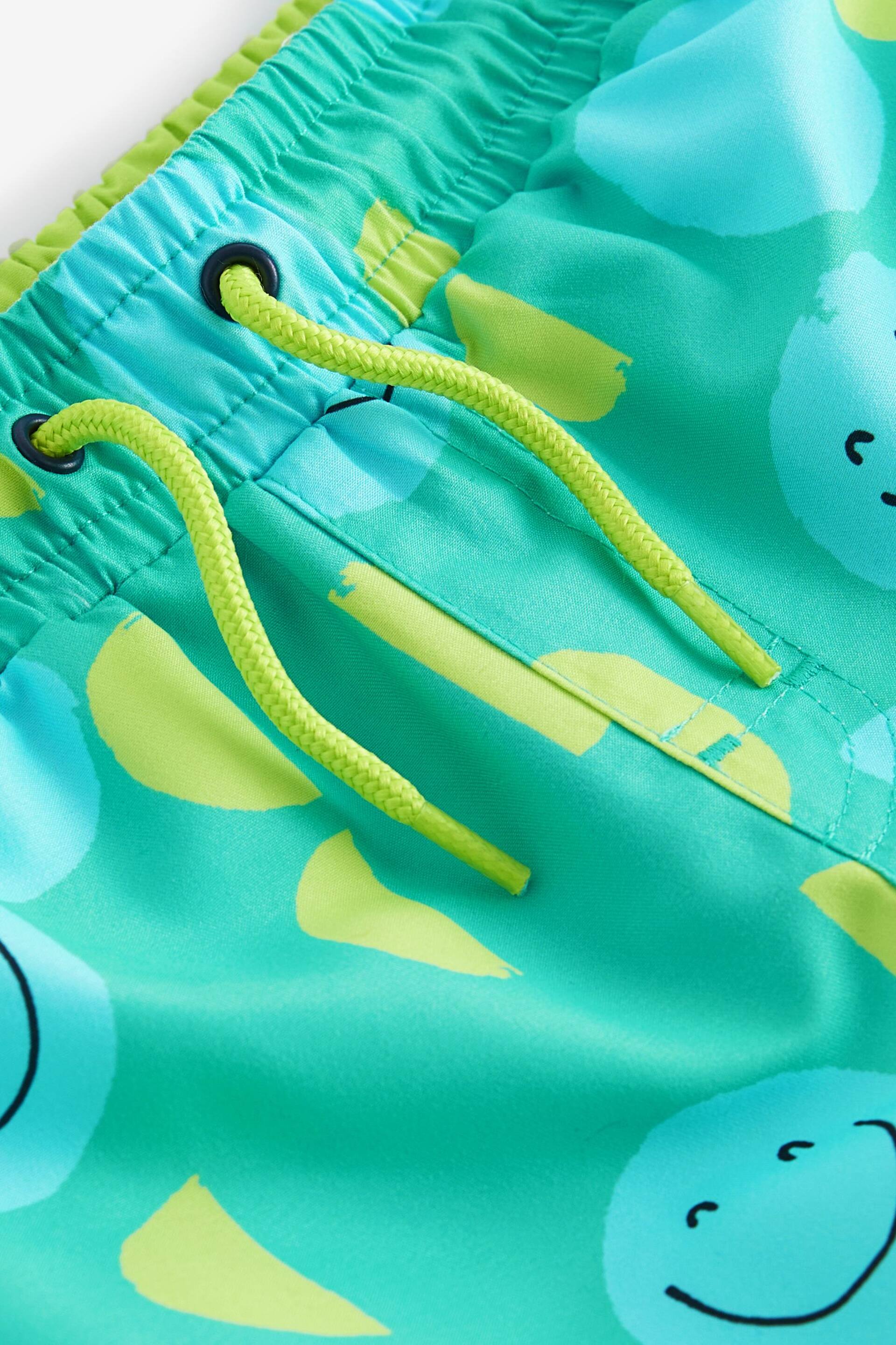 Green/Yellow Printed Swim Shorts (3mths-7yrs) - Image 4 of 4