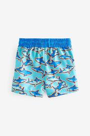 Blue Shark Printed Swim Shorts (3mths-7yrs) - Image 6 of 7