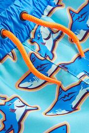 Blue Shark Printed Swim Shorts (3mths-7yrs) - Image 7 of 7
