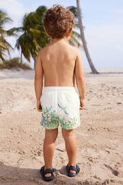 White/Green Printed Swim Shorts (3mths-7yrs) - Image 2 of 7