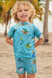 Blue Puffer Fish Sunsafe Top and Shorts Set (3mths-7yrs) - Image 1 of 8