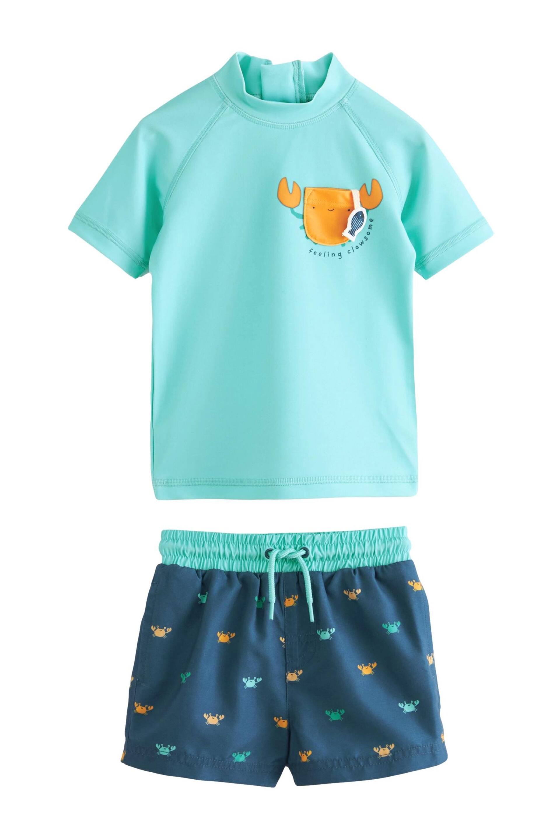 Blue Crab Sunsafe Top and Shorts Set (3mths-7yrs) - Image 7 of 9