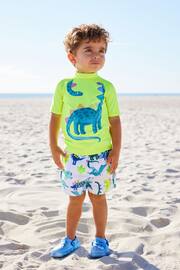 Yellow Dinosaur Sunsafe Top and Shorts Set (3mths-7yrs) - Image 2 of 9