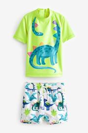 Yellow Dinosaur Sunsafe Top and Shorts Set (3mths-7yrs) - Image 6 of 9