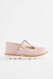 Pink Standard Fit (F) T-Bar Shoes - Image 2 of 6