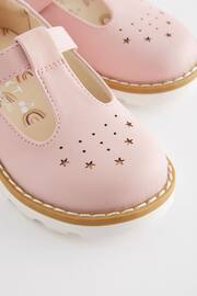 Pink Standard Fit (F) T-Bar Shoes - Image 5 of 6
