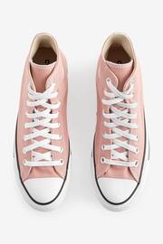 Converse Light Pink Chuck Taylor All Star High Trainers - Image 3 of 9