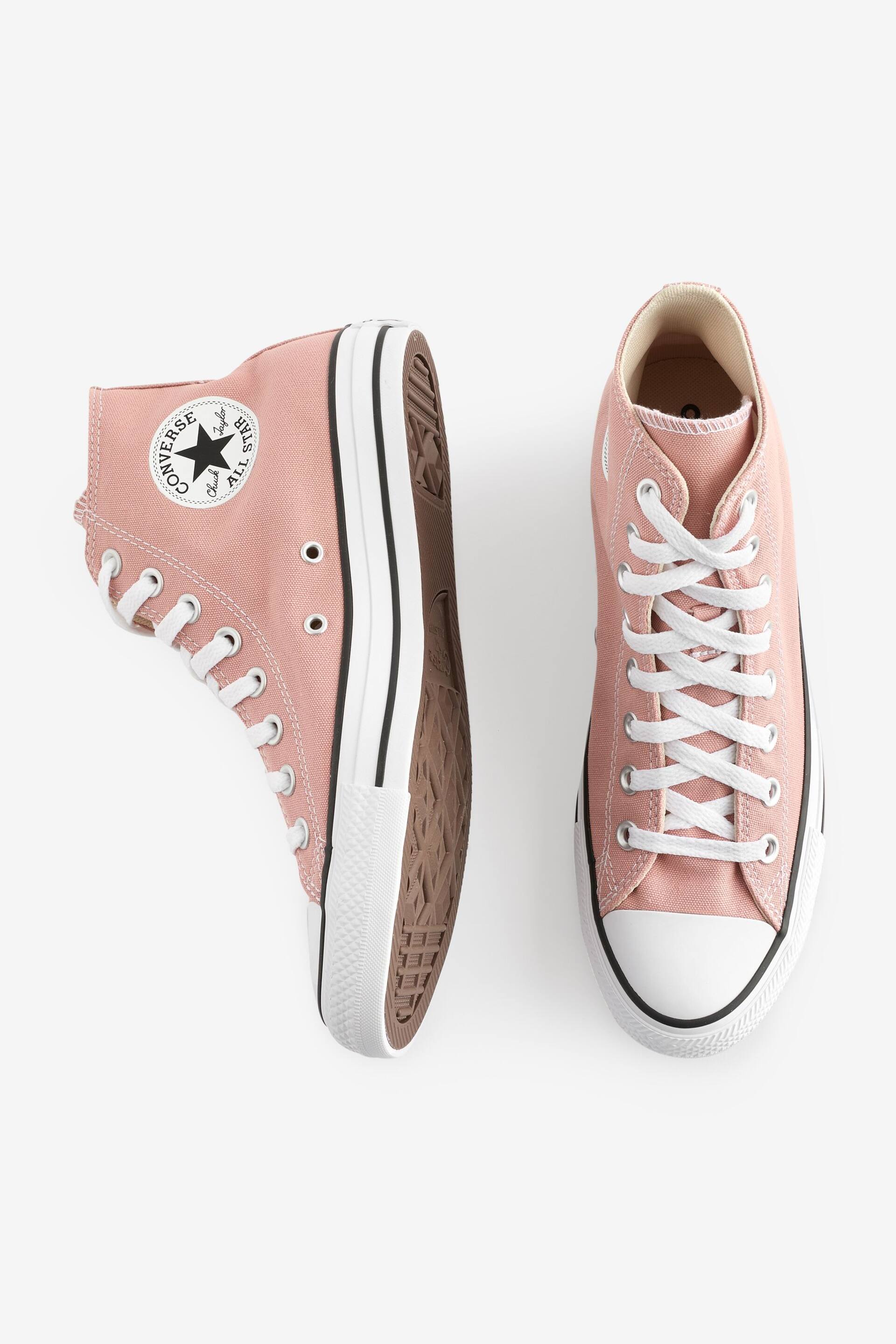 Converse Light Pink Chuck Taylor All Star High Trainers - Image 4 of 9