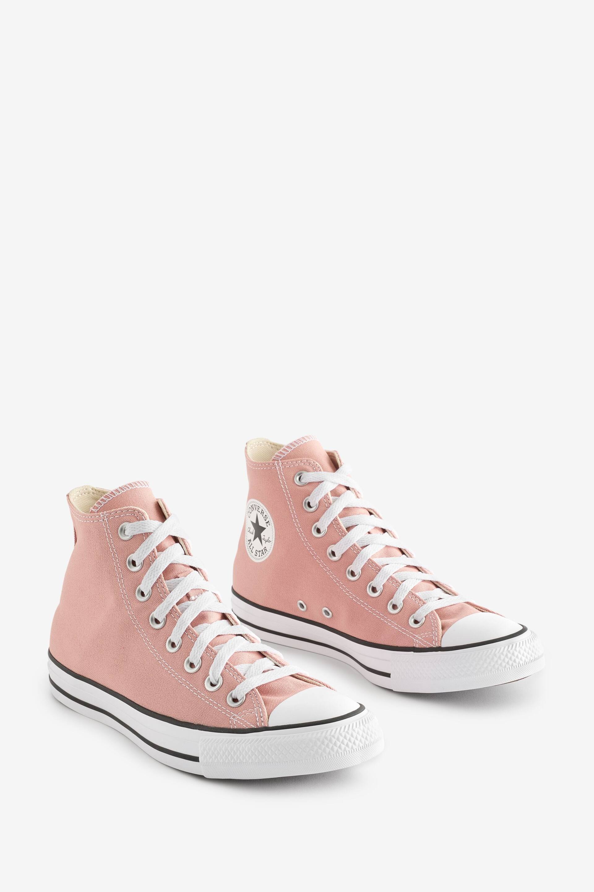 Converse Light Pink Chuck Taylor All Star High Trainers - Image 6 of 9