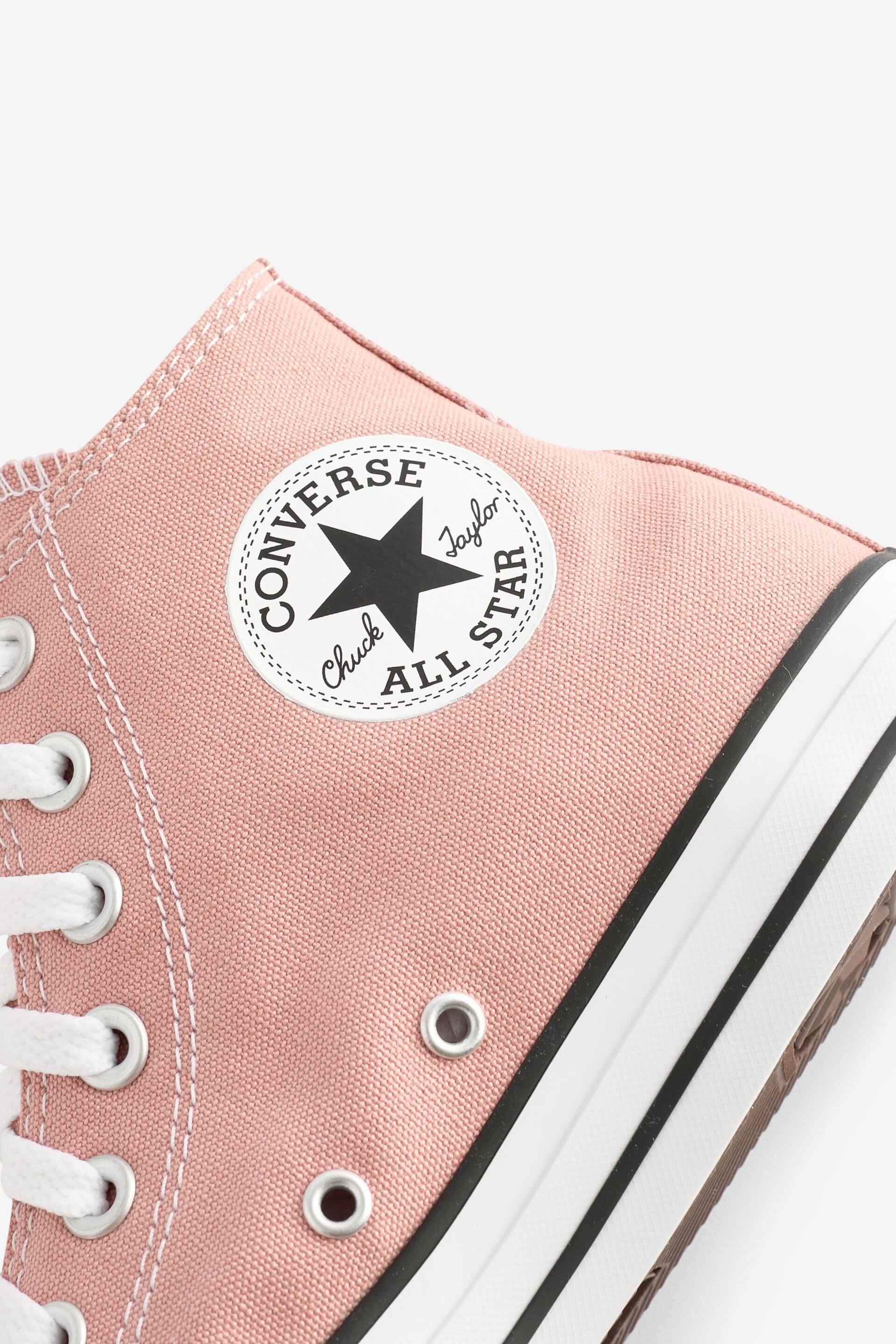 Converse Light Pink Chuck Taylor All Star High Trainers - Image 8 of 9