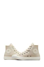 Converse Beige Chuck Taylor All Star High Top Trainers - Image 4 of 12