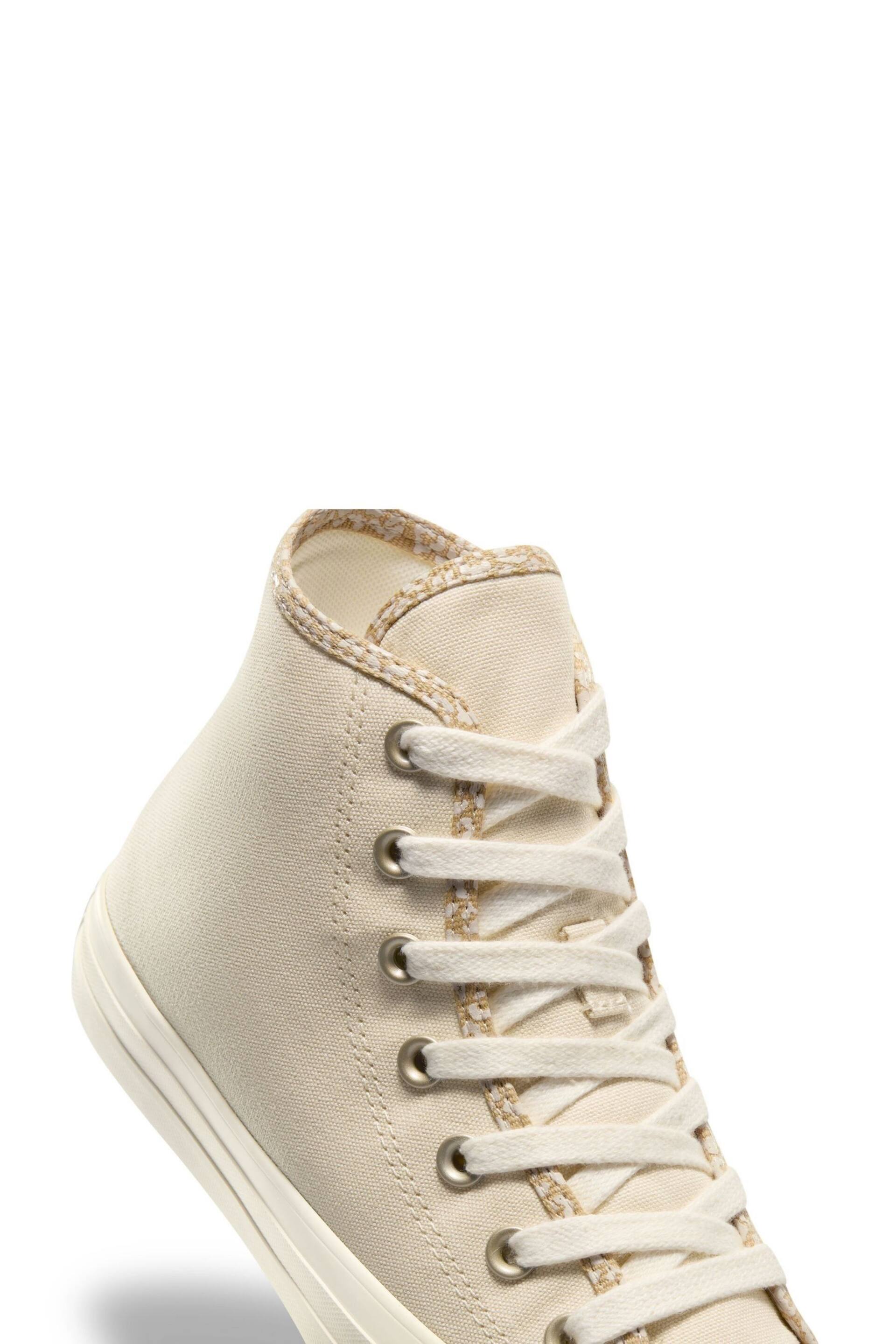 Converse Beige Chuck Taylor All Star High Top Trainers - Image 5 of 12