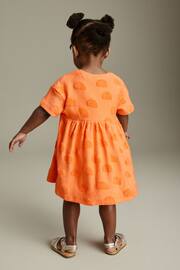 Orange Textured Towelling Dress (3mths-7yrs) - Image 3 of 7