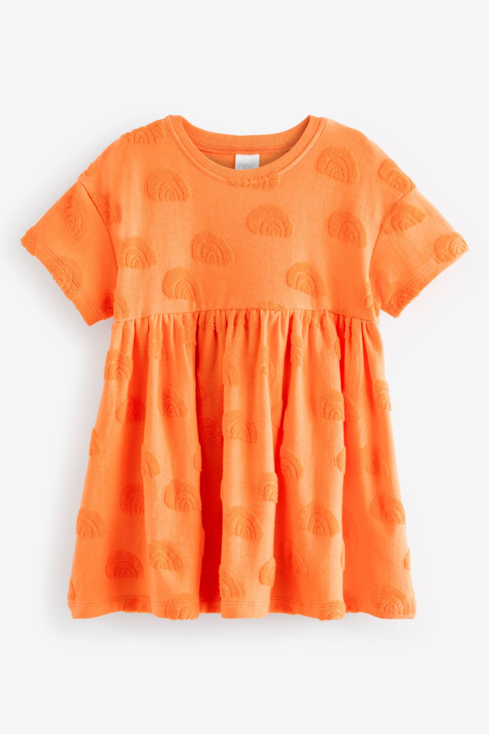 Orange Textured Towelling Dress (3mths-7yrs) - Image 5 of 7