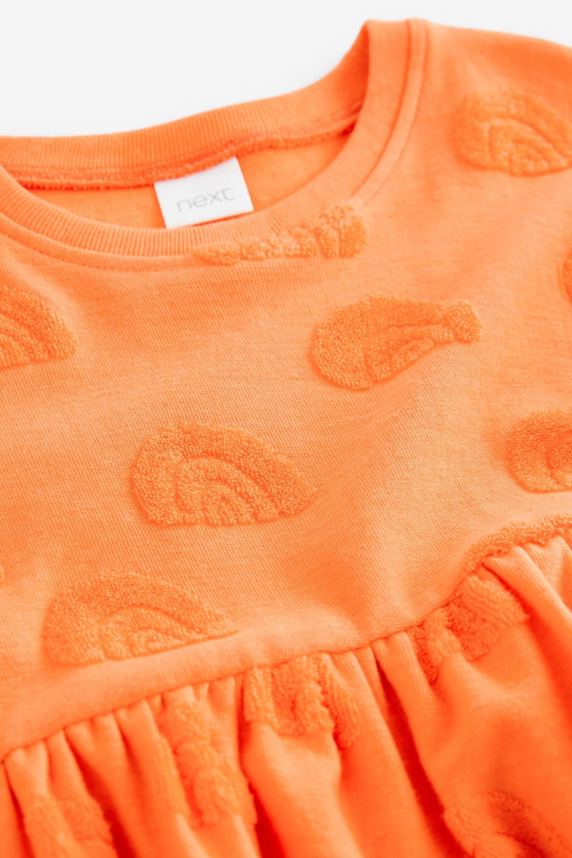 Orange Textured Towelling Dress (3mths-7yrs) - Image 7 of 7