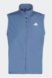 adidas Dark Blue Own The Run Vest - Image 8 of 8