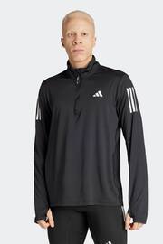 adidas Black Own the Run Half-Zip Track Top - Image 1 of 8