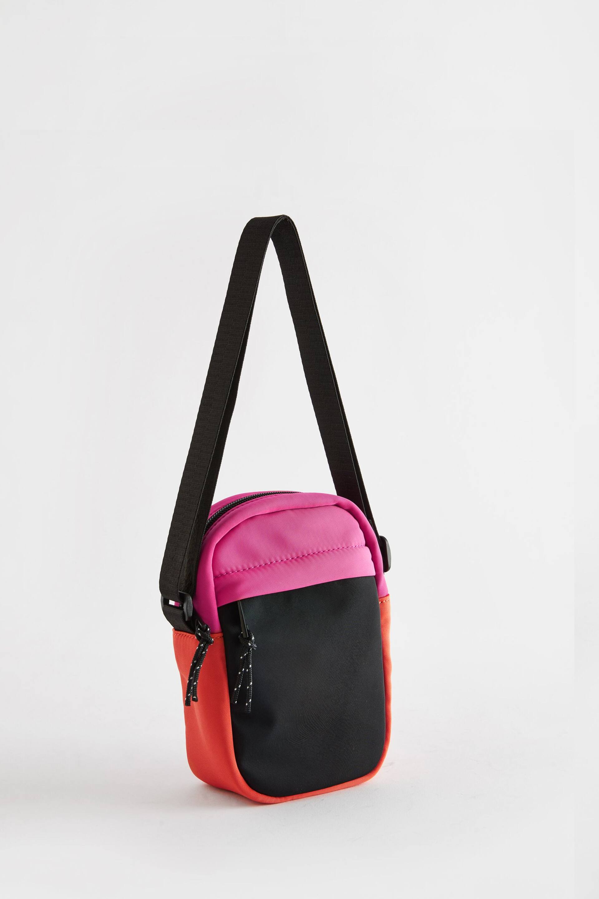 Pink/Orange Colourblock Cross-Body Bag - Image 2 of 6