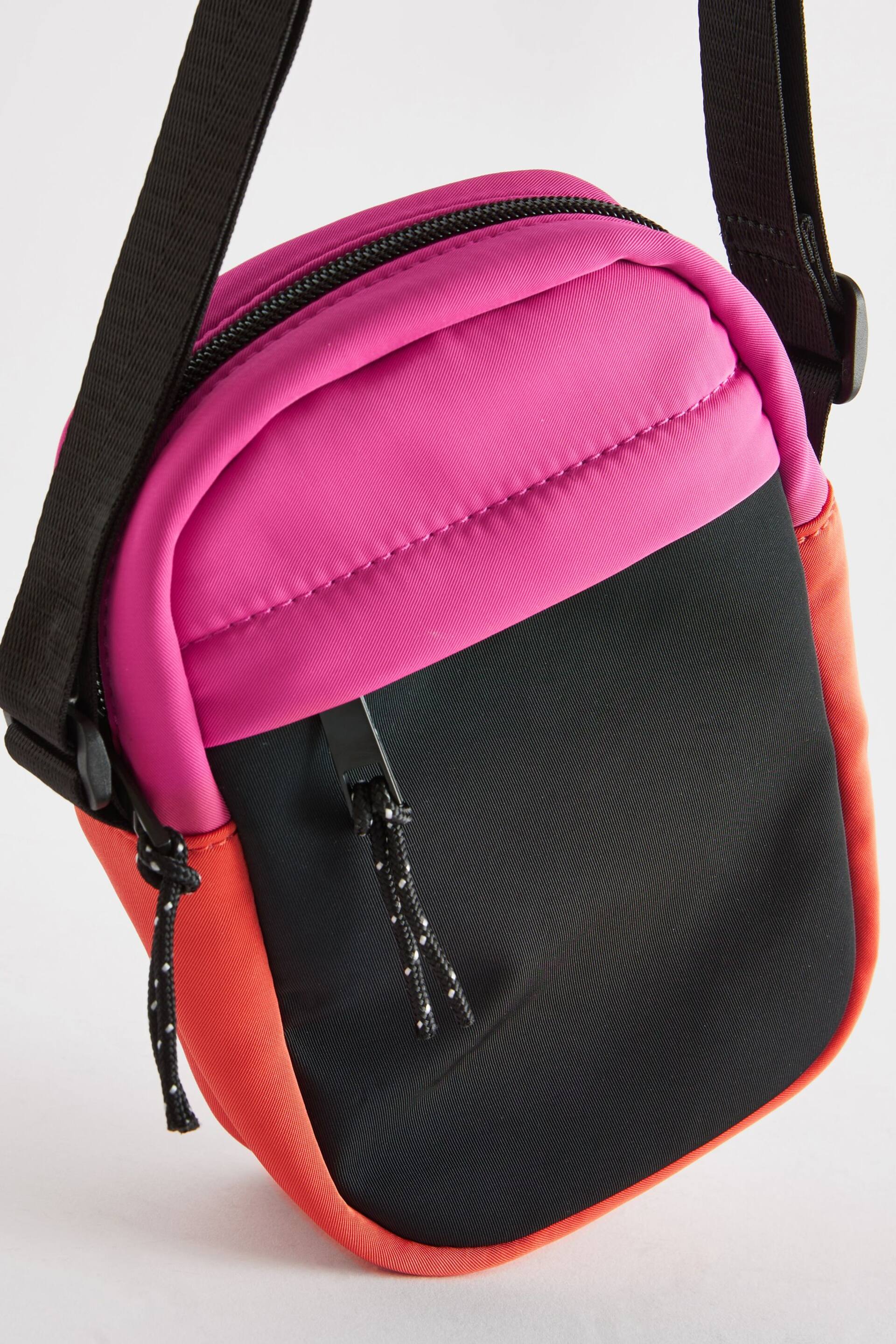 Pink/Orange Colourblock Cross-Body Bag - Image 4 of 6