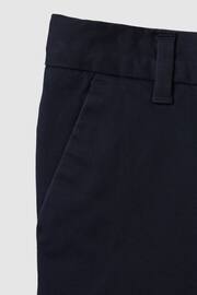 Reiss Navy Wicket Junior Casual Chino Shorts - Image 5 of 5