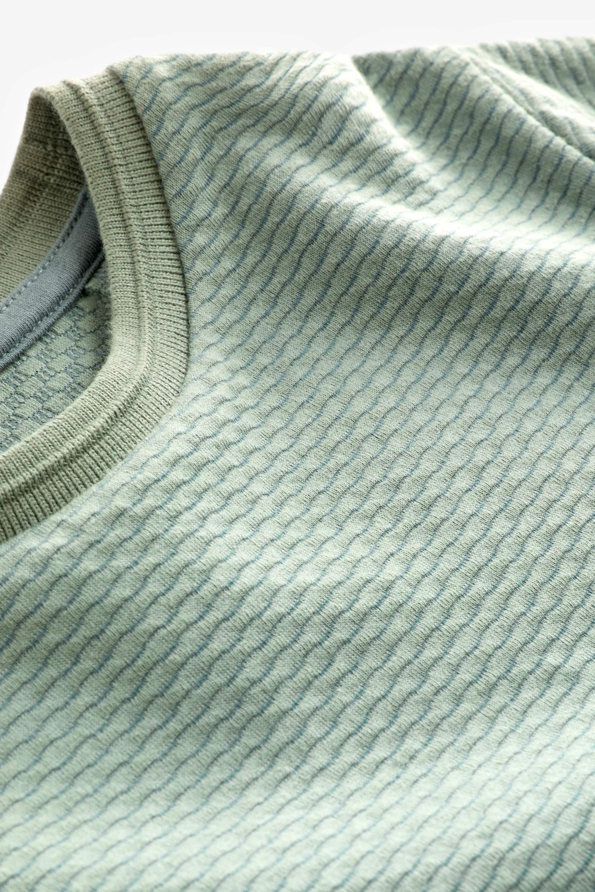 Mineral Green Short Sleeve Textured T-Shirt (3-16yrs) - Image 3 of 3