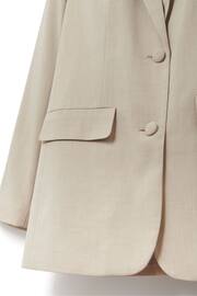 Another Sunday Oversized Linen Look Blazer In Stone - Image 6 of 6