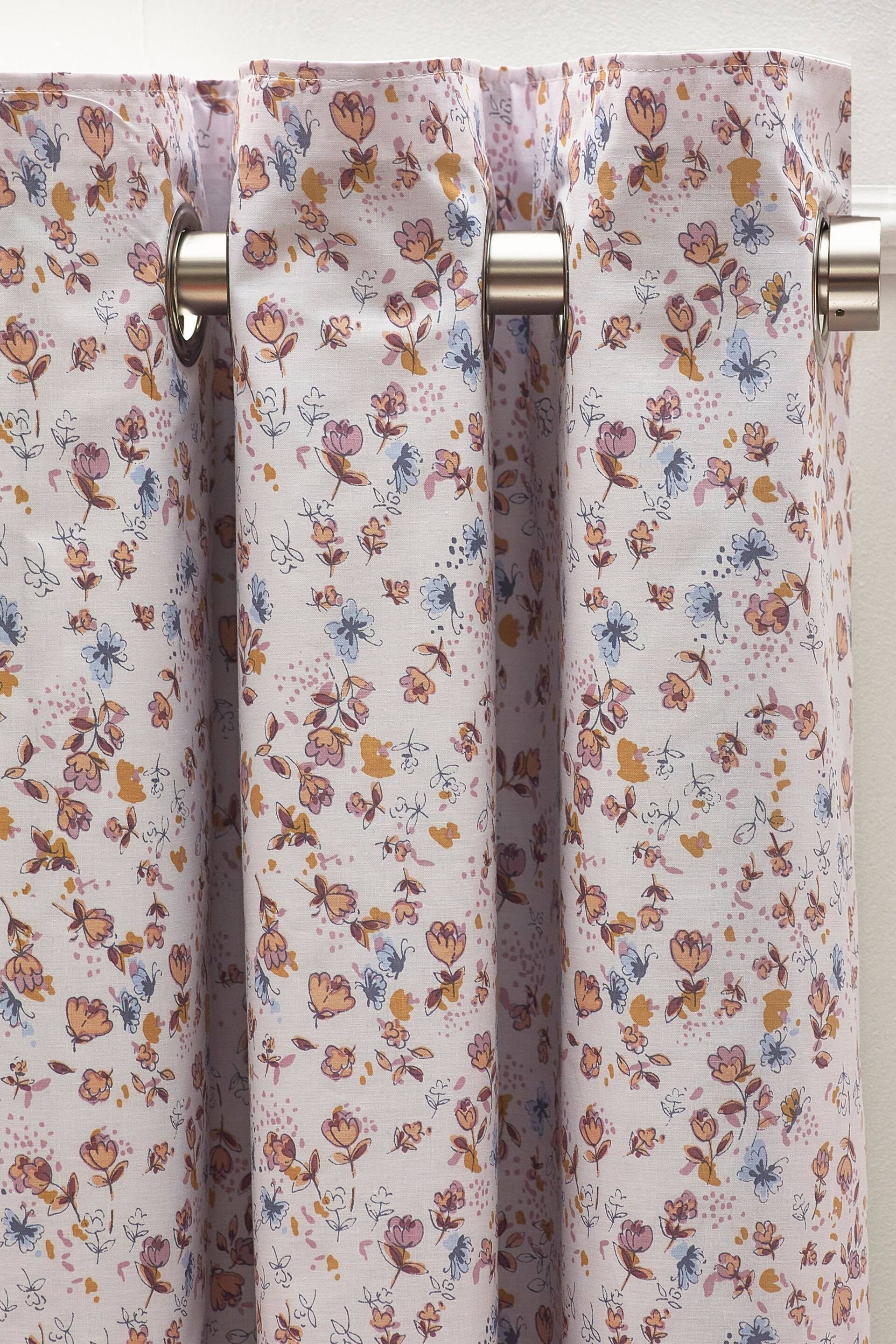 Natural Floral Ombre Eyelet Blackout Curtains - Image 3 of 4