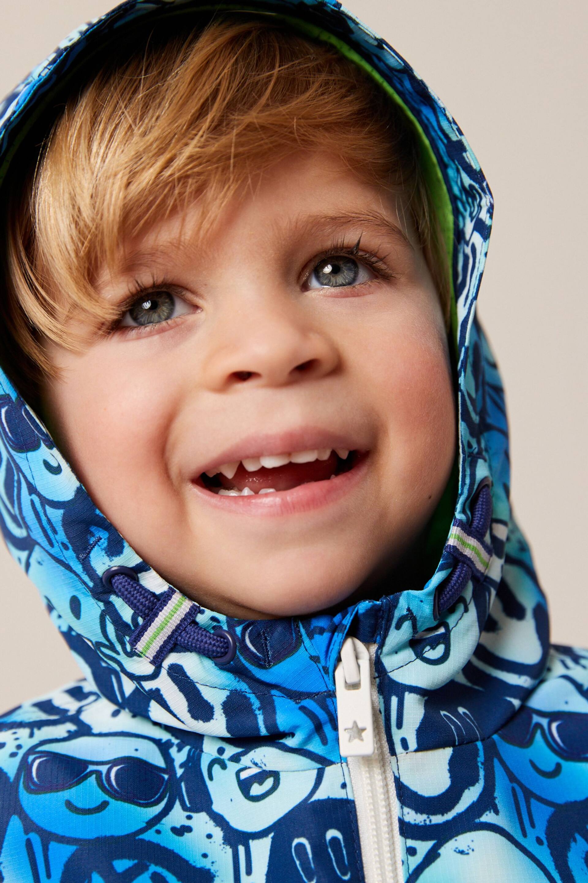 Blue Smile Face Shower Resistant Jacket (3mths-7yrs) - Image 5 of 10
