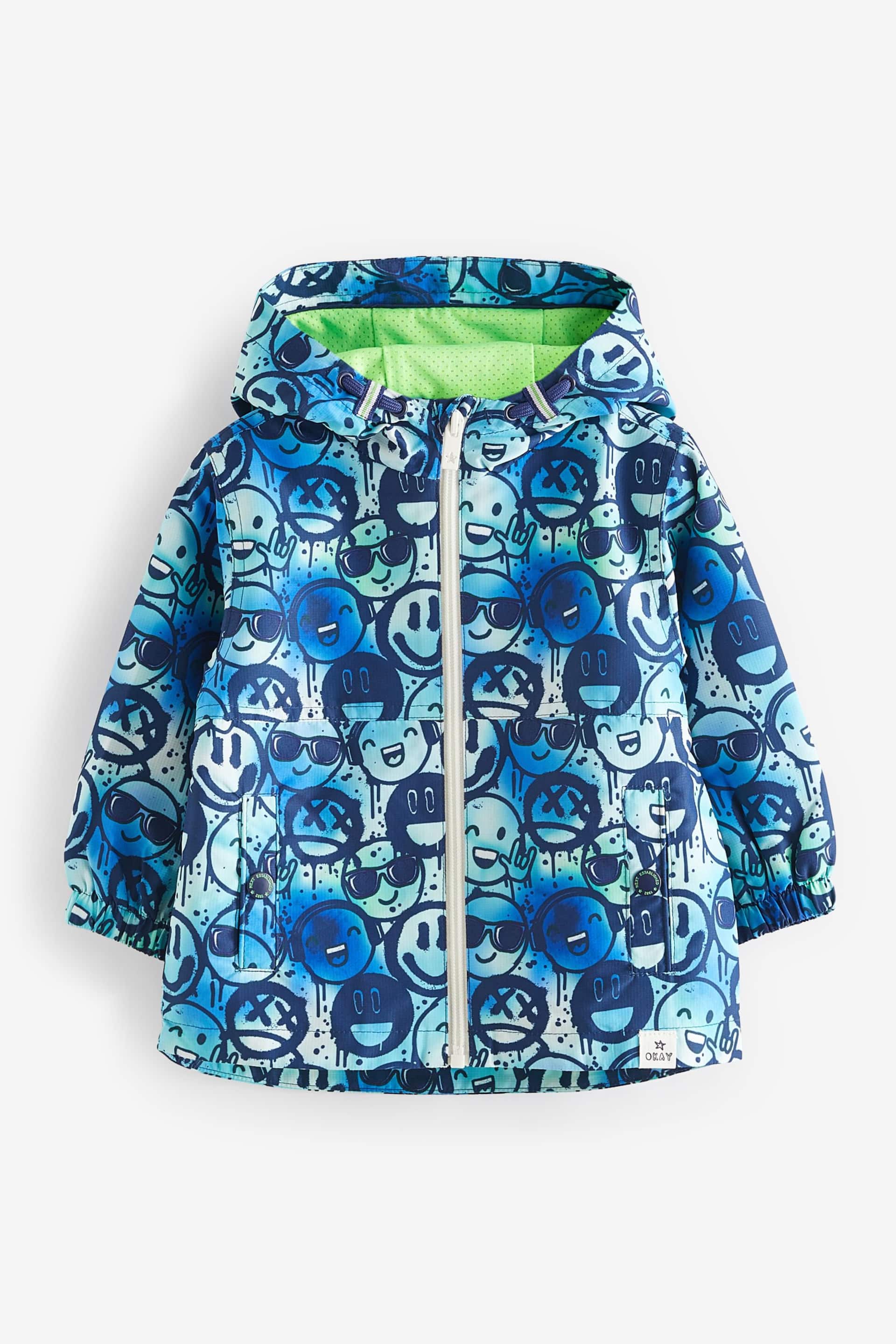 Blue Smile Face Shower Resistant Jacket (3mths-7yrs) - Image 6 of 10