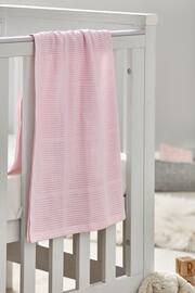 Pink Baby 100% Cotton Cellular Blanket - Image 1 of 7