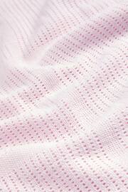 Pink Baby 100% Cotton Cellular Blanket - Image 7 of 7