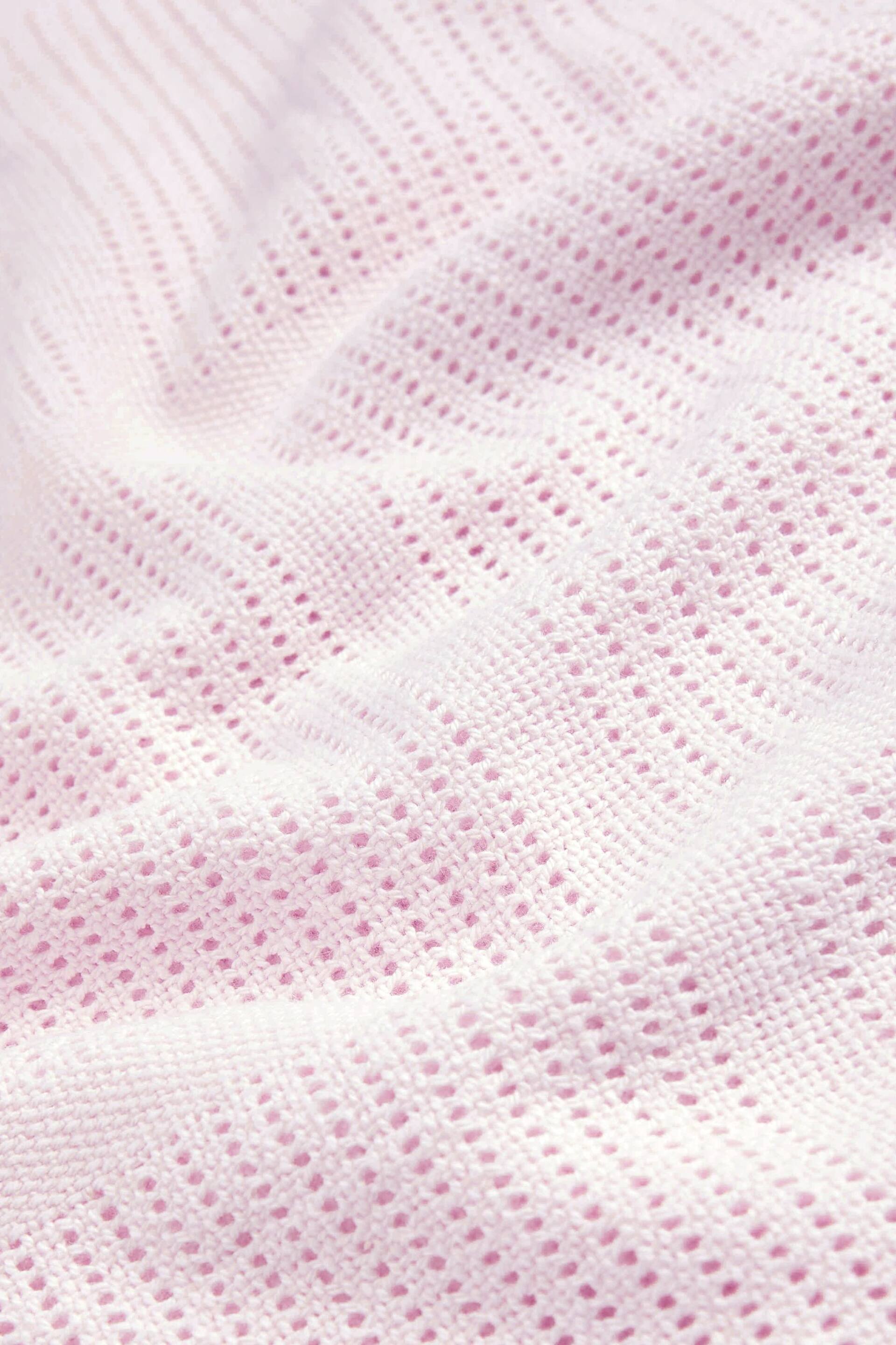 Pink Baby 100% Cotton Cellular Blanket - Image 7 of 7