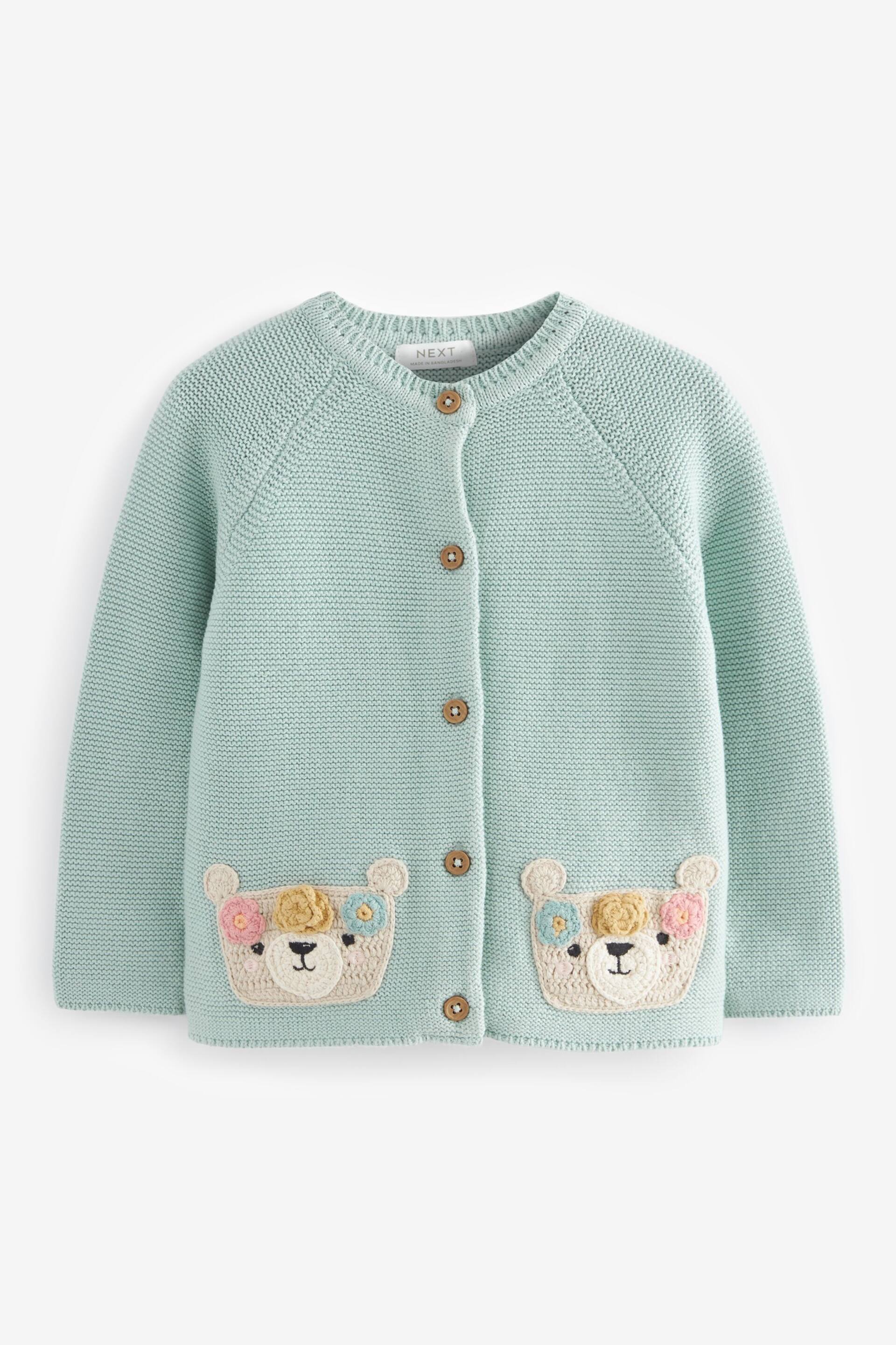 Light Blue Bear Cardigan (3mths-7yrs) - Image 4 of 6