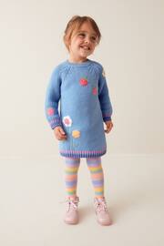 Blue Jumper Dress and Tights Set (3mths-7yrs) - Image 2 of 7