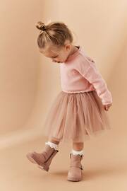 Pink 2pc Jumper And Mesh Skirt Set (3mths-7yrs) - Image 2 of 7